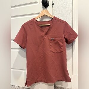 Figs XS Mauve Catarina Scrub Top